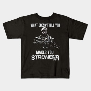 Bearded Special Forces with Weapons Kids T-Shirt